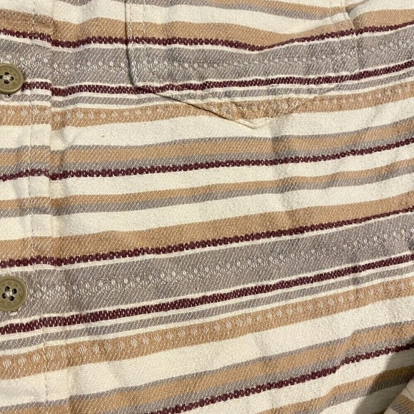 HOWE Mens Size Small Stripes Cotton Long Sleeve Button Up Shirt - Picture 4 of 8